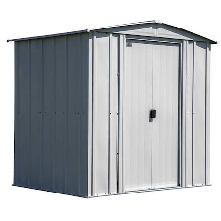 Arrow Storage Products CLG65FG Galvinized Steel Storage Shed, 6 ft x5 ft, Gray