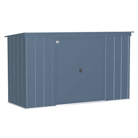 Arrow Storage Products CLP104BG Galvinized Steel Storage Shed, 10ftx4 ft, Blue