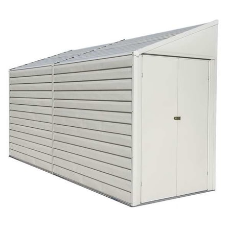 Arrow Storage Products YS410-A Galvanizd Metal Storge Shd, 4ftWx10ftD, White