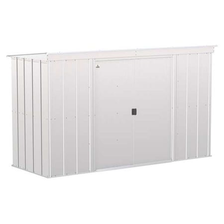 Arrow Storage Products CLP104FG Galvinized Steel Storage Shed, 10ftx4 ft, Gray