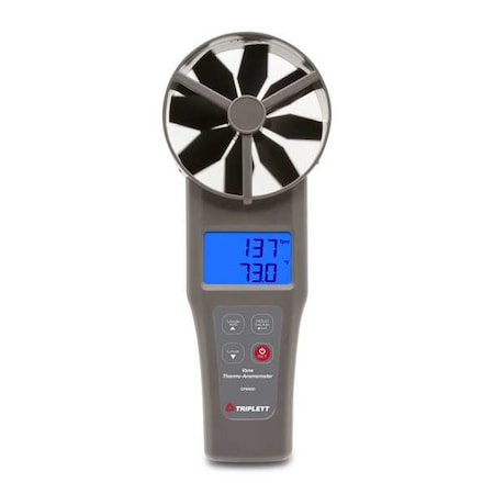 Triplett CFM400 Anemometer, 40 to 5,900fpm, 32 to 122F