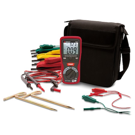 Triplett EG480 Earth Ground Tester Kit, 200V AC, Case