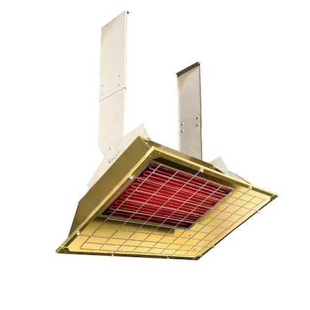 Fostoria P43-FSS-3 Infrared Overhead Electric Heater, 1, 3 Phase, Aluminum, 480V AC