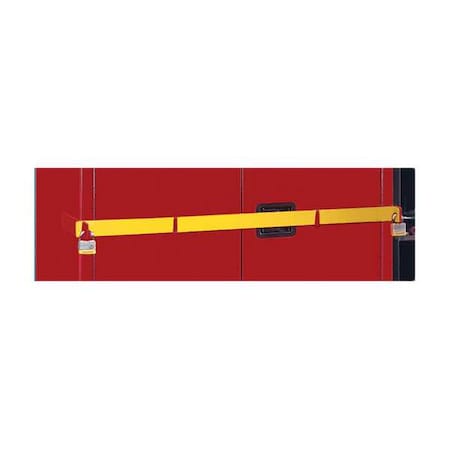 Justrite 50962Y Replacement Security Bar, Yellow, Steel