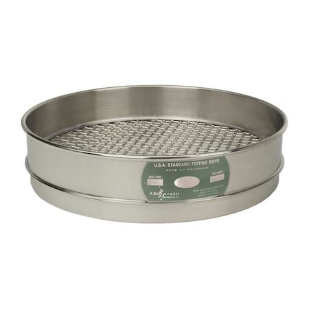 Advantech Manufacturing 230SS12I Wire Cloth Laboratory Test Sieve, Fine