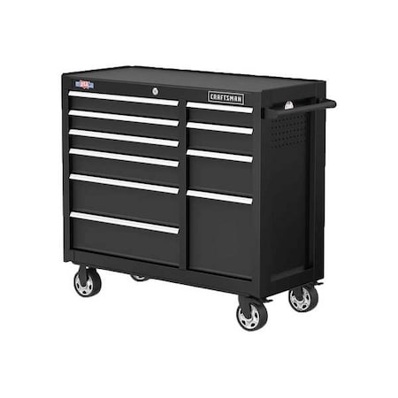 Craftsman CMST341102BK S2000 Tool Cabinet, 10 Drawer, Black, Steel, 41 in W x 18 in D x 37-1/2 in H