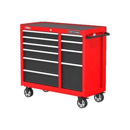 Craftsman CMST341102RB S2000 Tool Cabinet, 10 Drawer, Red, Steel, 41 in W x 18 in D x 37-1/2 in H