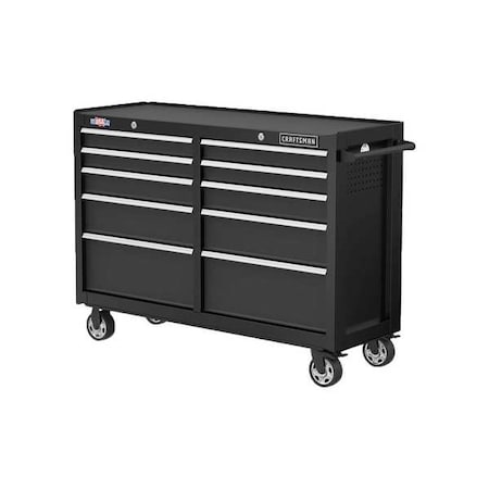Craftsman CMST352102BK S2000 Tool Cabinet, 10 Drawer, Black, 52 in W x 18 in D x 37-1/2 in H