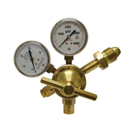 Uniweld MRFG14 Flow Gauge Regulator, Argon, Carbon Dioxide, Single Stage, 5/8