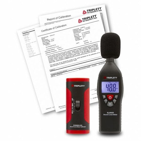 Triplett SLM400-NIST Noise Meter with NIST, Type 2, w/ Battery