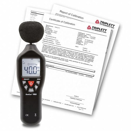 Triplett 3550-NIST Noise Meter with NIST, Type 2