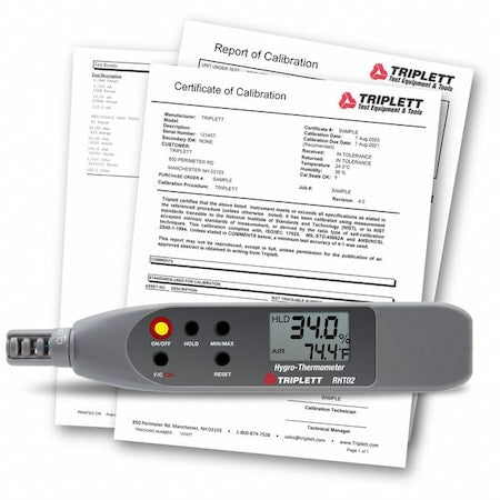 Triplett RHT02-NIST HUMIDITYPEN/PSYCHROMETER, Onboard, NIST