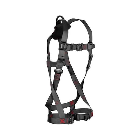 Falltech 81412X3X Not Applicable Fall Protection Harness, 2XL/3XL, 425 lb, Quick-Connect Chest/ Back D-Ring
