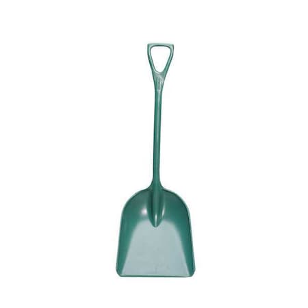 Remco 6982MD2 Hygienic Square Point Shovel, Polypropylene Blade, 28 in L, Green, Polypropylene Handle
