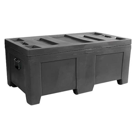 Myton Industries S0-5524-2BLACK Bulk Container 16.5 cu ft Volume Cap., 55 in L, 30 in W, 24 in H, Plastic, Black