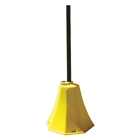 Ideal Shield OCT-YL-96-BK Sign Base w/Post, Octagon Base Shape