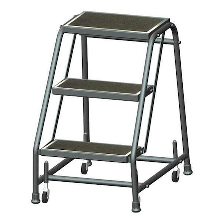 Ballymore 318RSU 28 1/2 in H Steel Rolling Ladder, 3 Steps, 450 lb Load Capacity