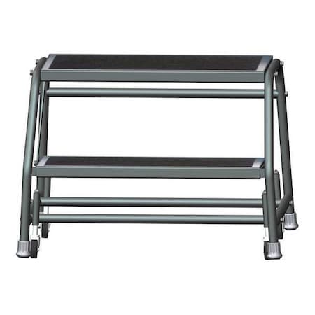 Ballymore 226RSU 19 in H Steel Rolling Ladder, 2 Steps, 450 lb Load Capacity