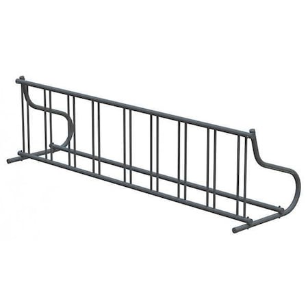 Madrax QS-GR116-B Bike Rack, 1-Sided, 9-Bike, 110 in., Black
