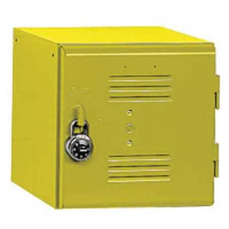 Equipto 121212 YELLOW Box Locker, 12 in W, 12 in D, 12 in H, (1) Tier, (1) Wide, Yellow