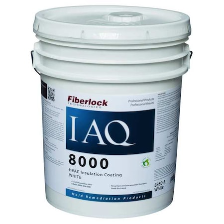 Fiberlock Technologies 8385-5 Mold-Inhibiting HVAC Sealant, 5 gal. Pail, Black
