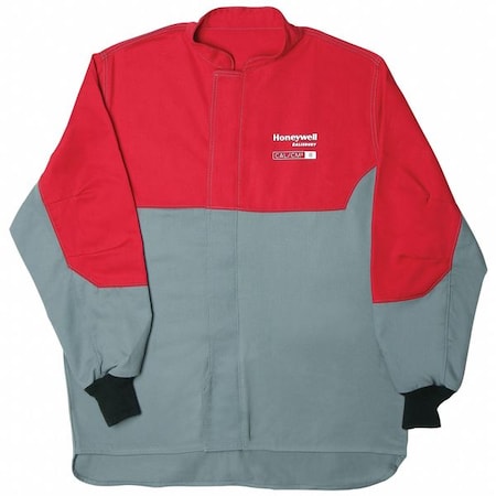 Salisbury ACC8RG5X FR Coat, 8 cal/sq cm, 5XL, 8.9 oz/sq yd Hook-and-Loop, Zipper Closure
