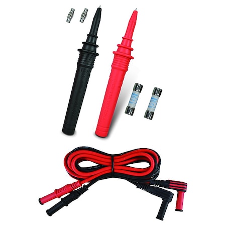 Triplett TL15 TestLeads, Black/Red, 1000V, 16AWG, 47/8 ft