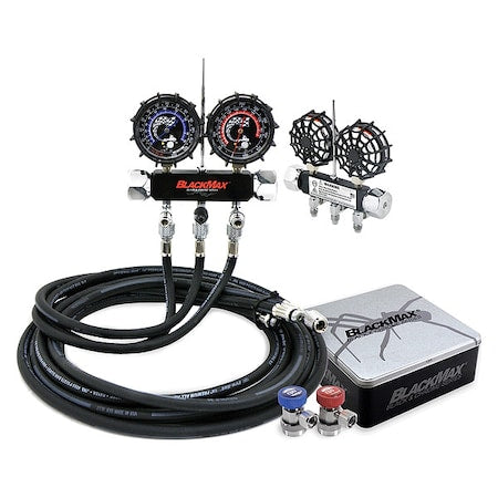 PRO-SET MAID8QZ Manifold Gauge Set, 8 ft