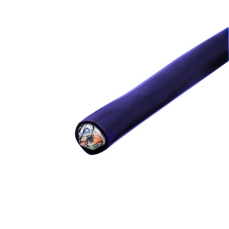 Triplett CAT7-1000BK CAT7 SF/FTP Cable, Black, 1000 ft, 23 AWG