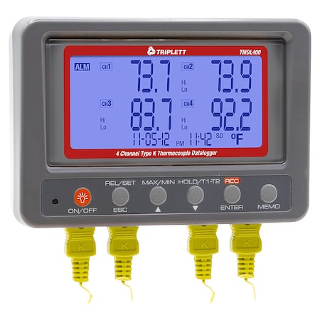 Triplett TMDL400 4-Channel Type K Temperature Datalogger