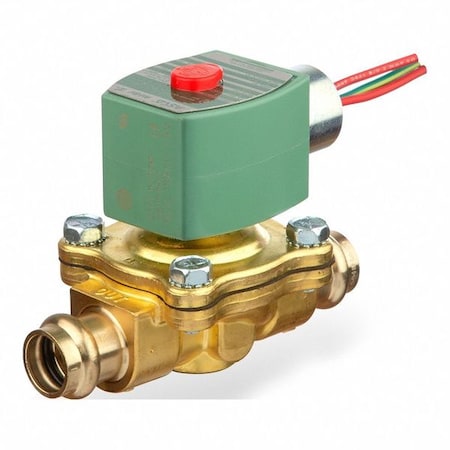 Asco K210G002LFXP 240/60,220/50 Solenoid Valve, 2-Way, 2-Position, Normally Closed, 1/2 in Pipe Size, 220V AC, 240V AC, High