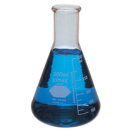 Kimble Chase 26500-6000 Erlenmeyer Flask, Colorless, 395 mm H