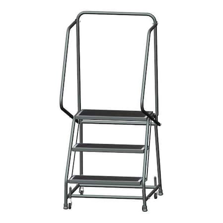 Ballymore H326RSU 58 1/2 in H Steel Rolling Ladder, 3 Steps, 450 lb Load Capacity