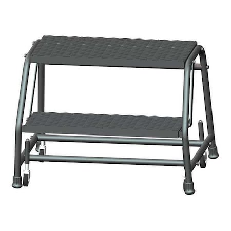 Ballymore 226X 19 in H Steel Rolling Ladder, 2 Steps, 450 lb Load Capacity