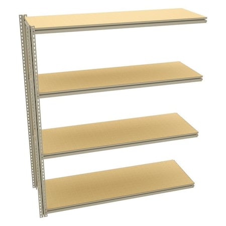 Tennsco ZV7-7224A-4D SAND Boltless Shelving Add-On, 72x24,4 Shelf