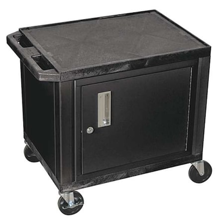 Luxor WT26C2E Audio-Visual Cart, 150 lb., Black, 18 In. L