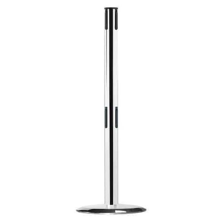 Tensabarrier 889T2U-1P-1P-RCV Receiver Post, 38 In H, Polished Chrome