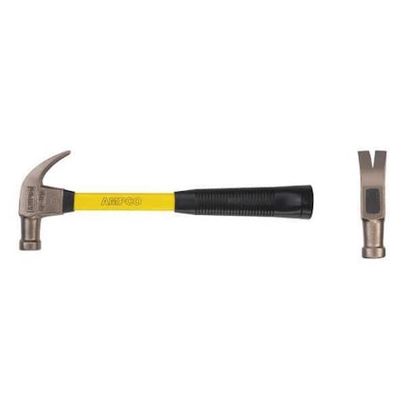 Ampco Safety Tools H-21FG Claw Hammer, Nonsparking, Nonmagnetic