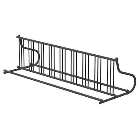 Madrax QS-GR112-B Bike Rack, 2-Sided, 18-Bike, 110 in., Black
