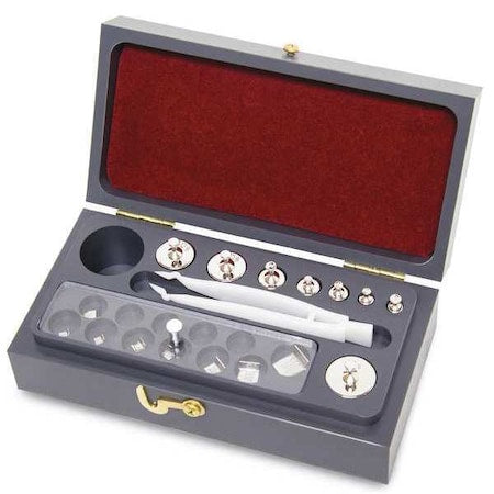 Rice Lake Weighing Systems 12455MV Weight Kit, Cylndr/Leaf, 50g/10mg, SS, Clss1