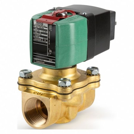 Asco SU8210P035 24-120 Solenoid Valve, 2-Way, 2-Position, Normally Open, 3/4 in Pipe Size, 24V to 120V AC/DC, High Flow