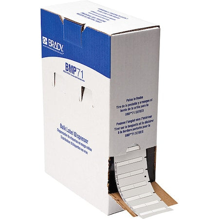 Brady BM-125-175-342-2 SleeveLabel, White, Polyolefin, 7/8 in W