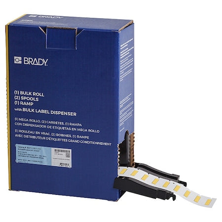 Brady BM-125-1-312-YL Sleeve Label, Yellow, Polyolefin, 1 in W