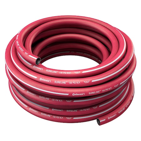 Continental CWR050-100 1/2 in ID x 100 ft L Garden Hose, EPDM Tube, Red