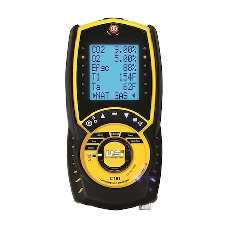 UEI Test Instruments C161OIL-N Combustion Analyzer, 32to113F, 21% v/vO2