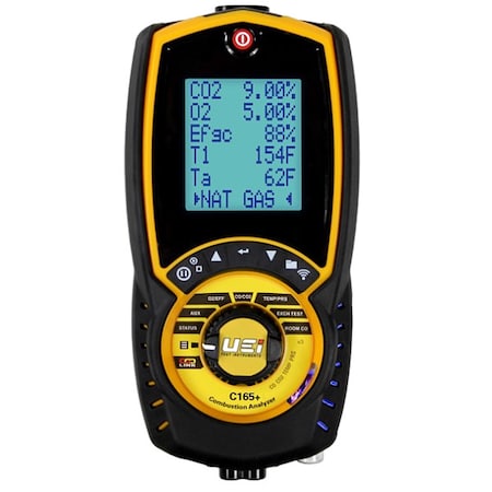 UEI Test Instruments C165+OIL-N Combustion Analyzer, 32to113F, 21% v/vO2