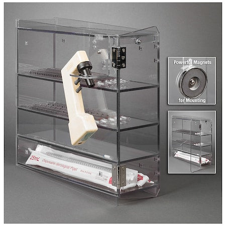 Poltex DRSRPIP-M-BRK Serological Pipette Holder w/Door, PETG