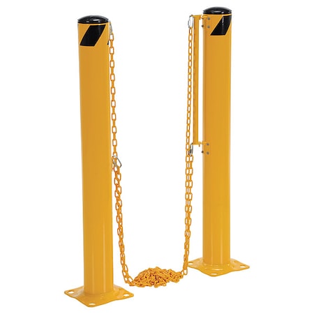 Vestil DCBB-42-5.5 Dock Chain Barrier Bollard, 147-3/8