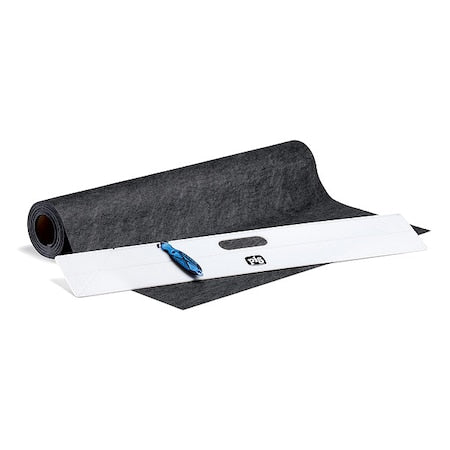 PIG GRP36206-BK Sorbent Roll, 2 gal, 3 ft x 25 ft, Universal, Black, Polypropylene