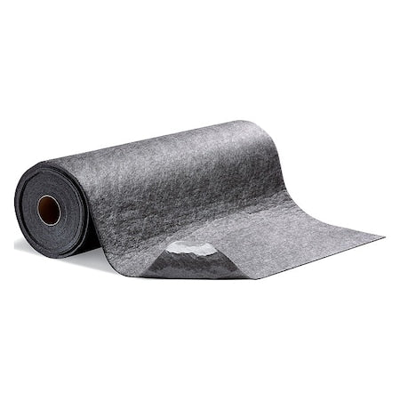 PIG GRP36301-GY Sorbent Roll, 7 gal, 3 ft x 50 ft, Universal, Gray, Polypropylene